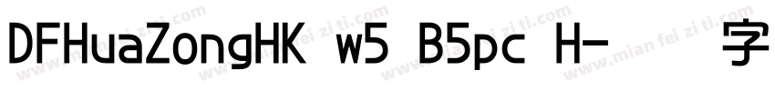 DFHuaZongHK w5 B5pc H字体转换